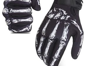 RIGWARL Gants de moto squelette antidérapants à