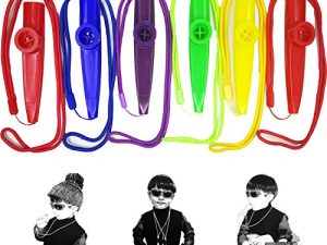 Fartime 6pcs Kazoos en plastique avec cordons
