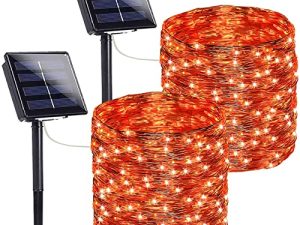 SANJICHA Lot de 2 guirlandes lumineuses solaires