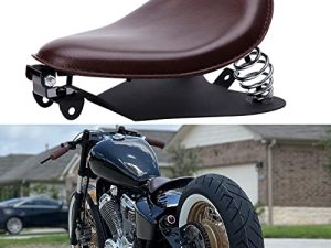 Siège solo en cuir de moto marron