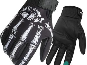 RIGWARL Gants de moto en cuir polaire