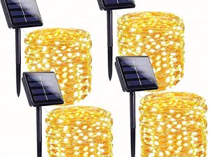 4-Pack 160FT 400 LED Guirlande Lumineuse Solaire