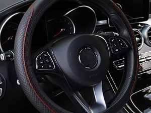 Housse de volant de voiture en cuir