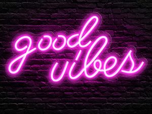 Olekki Pink Good Vibes Neon Sign -