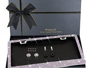 OKLPF Cadre de plaque d'immatriculation Bling pour