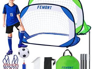Ensemble de buts de soccer pliables Femont