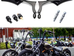 Rétroviseurs latéraux de moto universels noirs compatibles