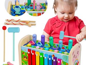 7 en 1 martelage jouets en bois