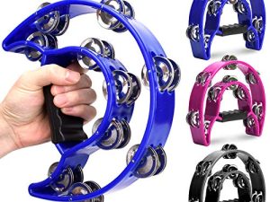 Facmogu Lot de 3 tambourins à main