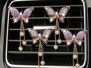 4 Pcs Bling Butterfly Car Aromatherapy Air