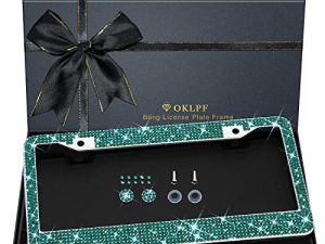 Cadre de plaque d'immatriculation Bling pour femme