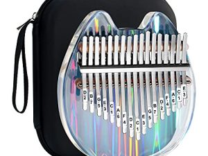 Beveetio Clear Kalimba Thumb Piano avec étui