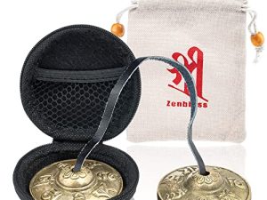 ZenBless Lot de 2 cymbales tibétaines Tingsha