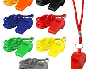 Popokk Sifflets en plastique avec cordon