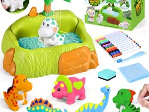 Golray Paint-Wash-Recolor Dinosaur Crafts Kit Peinture Jouet