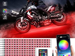 12pcs Kit d'éclairage LED sous-lumineux pour moto