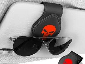 VERPHX Punisher Porte-Lunettes de Voiture pour Pare-Soleil