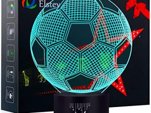Elstey Soccer 3D LED Veilleuse Tactile Table