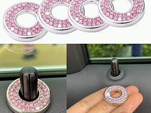 Accessoires de voiture rose bling pour femme