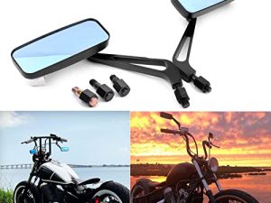 Rétroviseurs latéraux de moto Rectangle noir 8mm/10mm