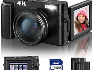 Appareil photo numérique 4K pour photographie et