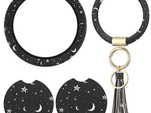 4 Pièces Black Moons White Stars Ensemble
