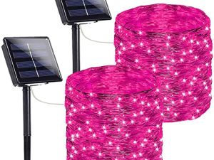 SANJICHA Lot de 2 guirlandes solaires d'extérieur