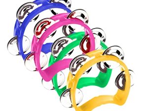 SAVITA Lot de 4 tambourins à percussion