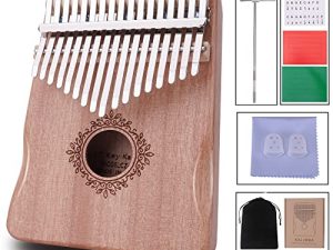 Wellerly Piano à pouce Kalimba 17 touches