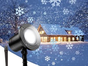 Lumières de projecteur de flocon de neige