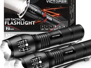 Victoper Lot de 2 lampes de poche