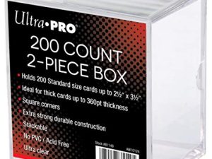 Boîte de rangement de 200 cartes transparentes