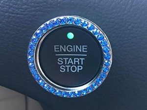 Bling Car Decor Blue Crystal Rhinestone Car