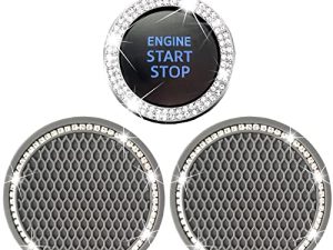 2 porte-gobelets de voiture et 1 strass