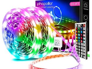 Phopollo 65.6FT Lumières LED pour chambre à