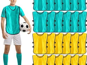 Geyoga 24 Pcs Enfants Scrimmage Gilet Football