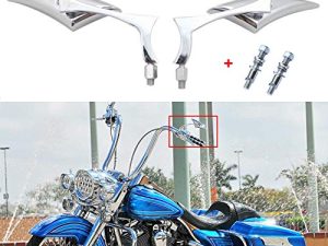 Rétroviseurs de lame de moto chromés pour