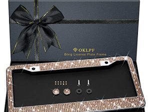 Cadre de plaque d'immatriculation Bling pour femme