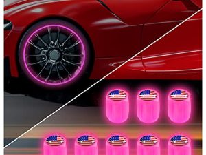 Drapeau américain Night Glow Roues lumineuses Bouchon