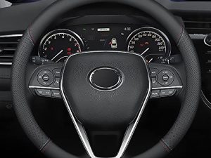 Housse de volant de voiture en cuir