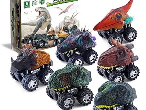 DINOBROS Dinosaure Jouet Pull Back Cars Lot