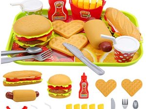 Elitao Pretend Play Fast Food Set