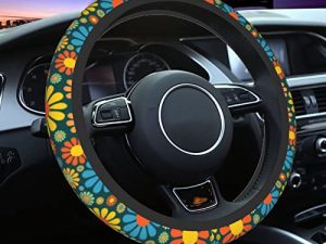 Couverture de volant de fleur hippie