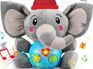 Sakiyrmai Peluche Éléphant Musique Bébé Jouets 0