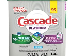 Cascade Platinum ActionPacs Détergent pour lave-vaisselle avec