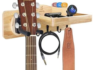HPGJLEE Support mural pour guitare en bois