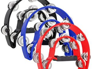 EASTROCK Tambourin Lot de 3 tambourins à
