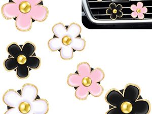 6 Pcs Daisy Flower Air Vent Clip