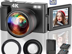 Appareil photo numérique 4K Caméscope vidéo 16X