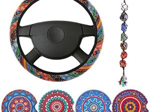 Ensemble d'accessoires de voiture Mandala 6 pièces